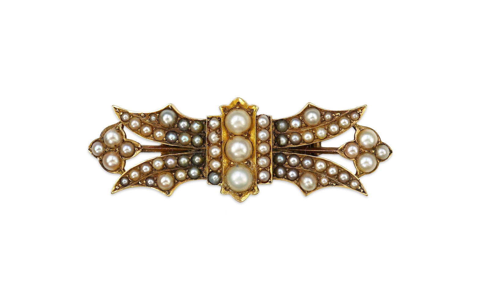 An Edwardian seed pearl brooch, early 20th century